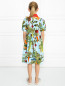 Платье из хлопка с узором и кружевной отделкой Dolce & Gabbana  –  МодельВерхНиз1
