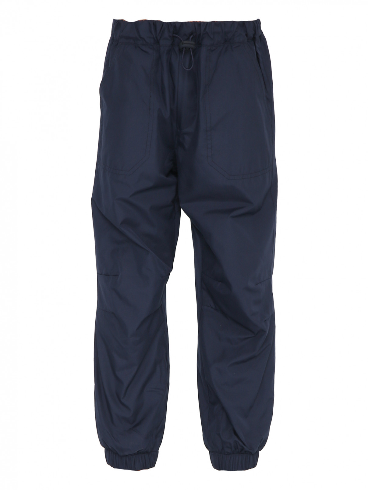 Утепленные брюки на резинке Il Gufo  –  Общий вид  – Цвет:  Синий