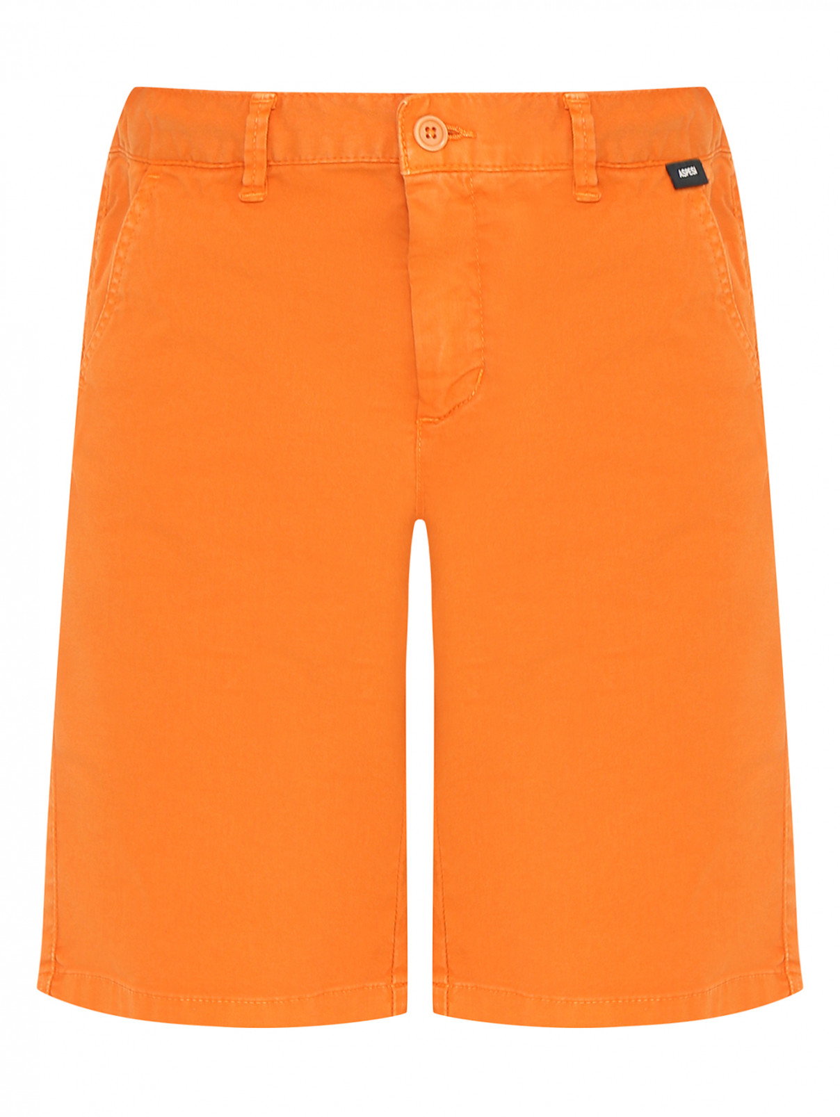 Шорты из хлопка с карманами Aspesi  –  Общий вид  – Цвет:  Оранжевый