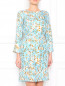 Платье свободного фасона из шелка с цветочным узором Charlotte Bialas  –  Модель Верх-Низ