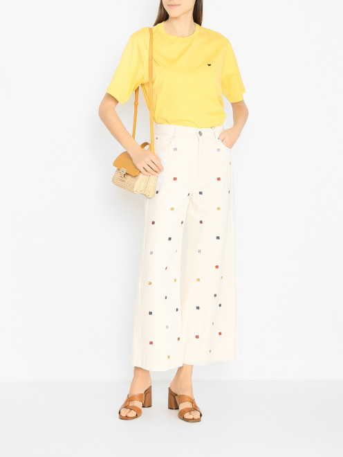 Базовая футболка из хлопка  Weekend Max Mara - МодельОбщийВид