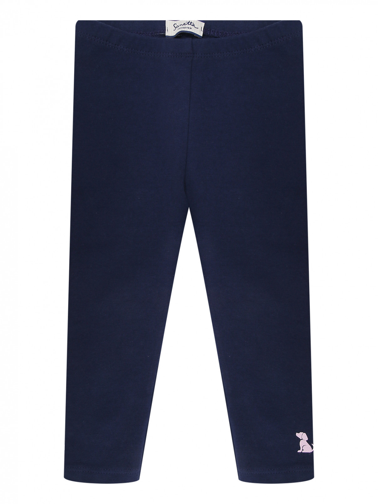 Хлопковые брюки с принтом Sanetta  –  Общий вид  – Цвет:  Синий