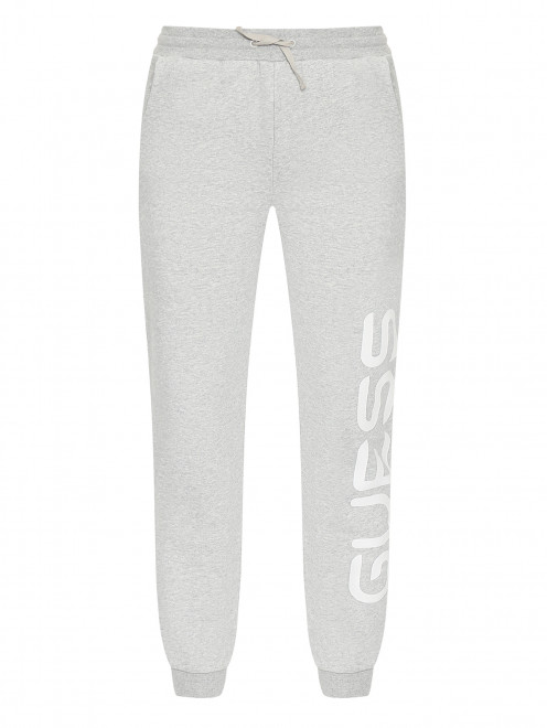 Однотонные брюки на резинке с логотипом Guess Kids - Общий вид