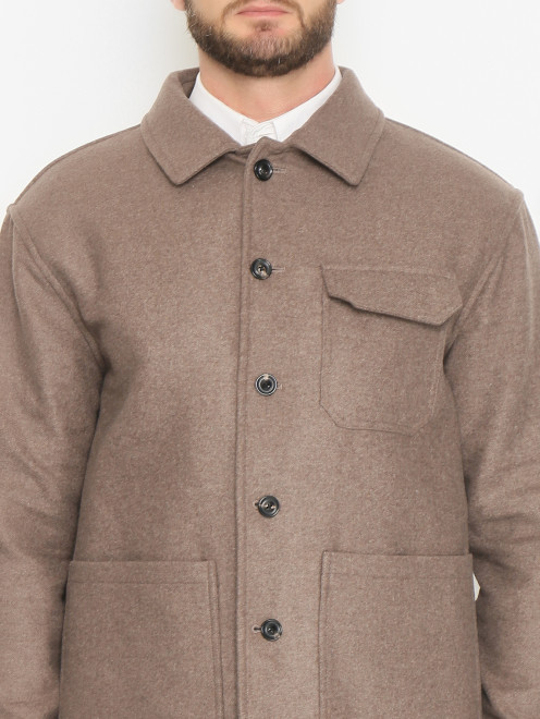Пиджак-рубашка из шерсти и кашемира - МодельОбщийВид1
