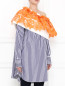 Платье-рубашка из хлопка с декоративной кружевной отделкой MSGM  –  Модель Верх-Низ