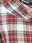 Блуза из ткани в клетку с оборками и декором стразами Moschino Boutique  –  Деталь