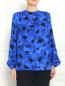 Блуза из шелка с цветочным узором Michael Kors  –  Модель Верх-Низ