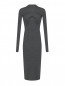 Однотонное платье из шерсти со сборкой Sportmax  –  Общий вид