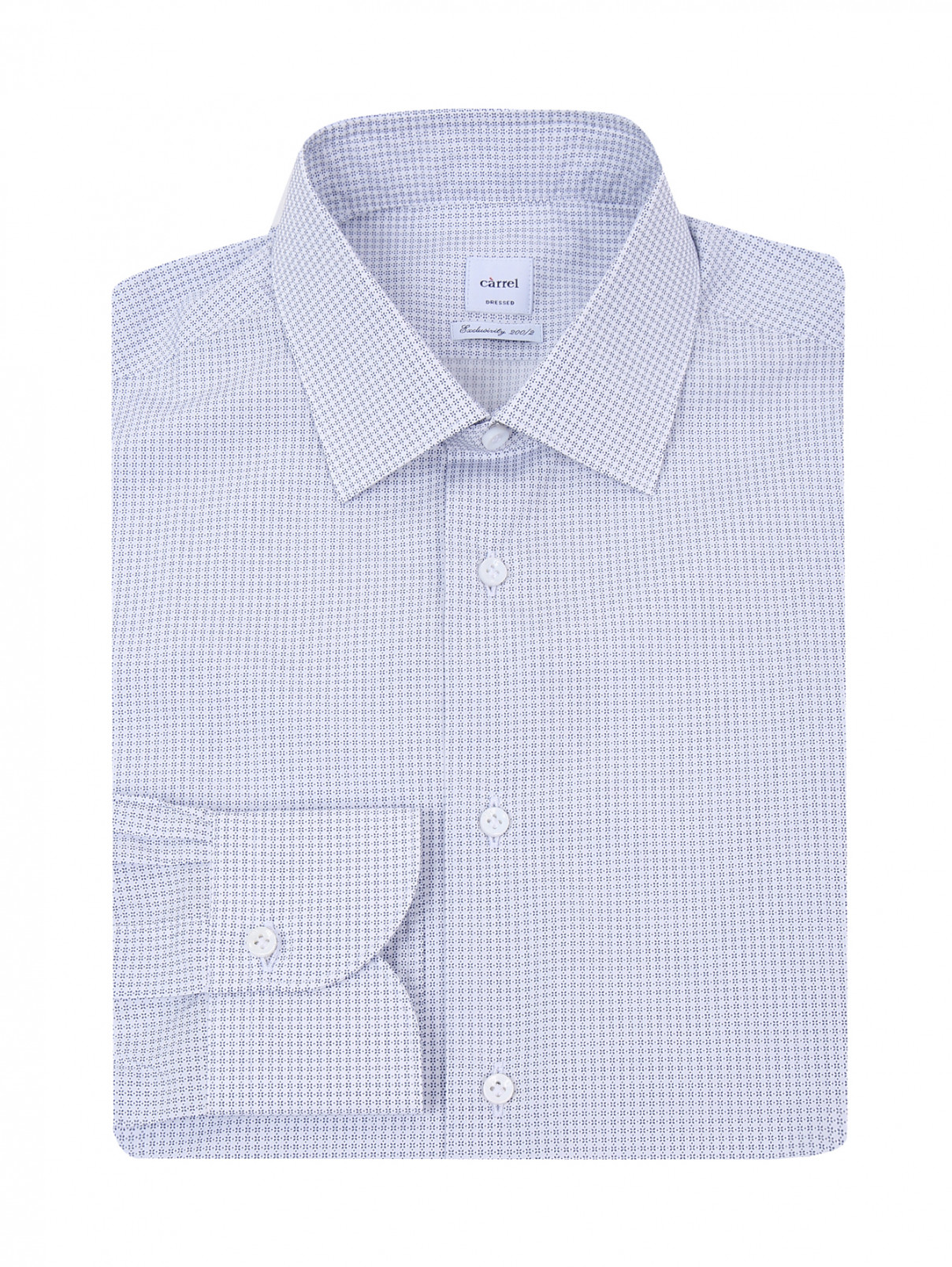 Рубашка из хлопка с узором Carrel  –  Общий вид  – Цвет:  Белый
