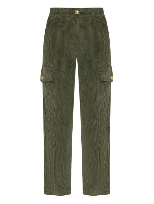 Хлопковые брюки с карманами и поясом сзади Luisa Spagnoli - Общий вид