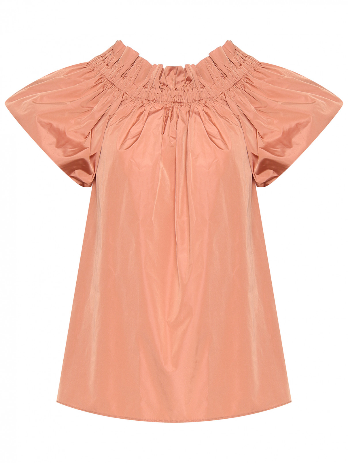 Блуза с рукавами-буфами Max Mara  –  Общий вид  – Цвет:  Розовый