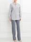 Широкие брюки изо льна и шелка Emporio Armani  –  Модель Общий вид