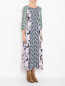 Платье из вискозы с цветочным узором Max&Co  –  МодельВерхНиз