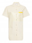 Платье-рубашка из хлопка и льна с кармнами Max Mara  –  Общий вид