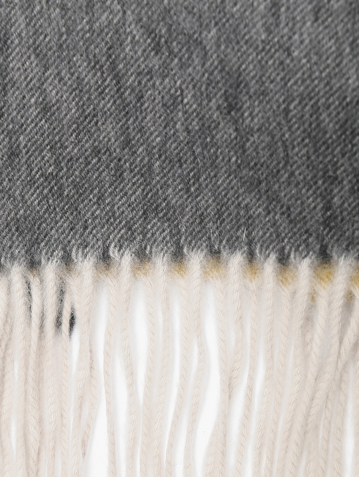 Шарф из кашемира с узором Begg x Co  –  Деталь1  – Цвет:  Серый