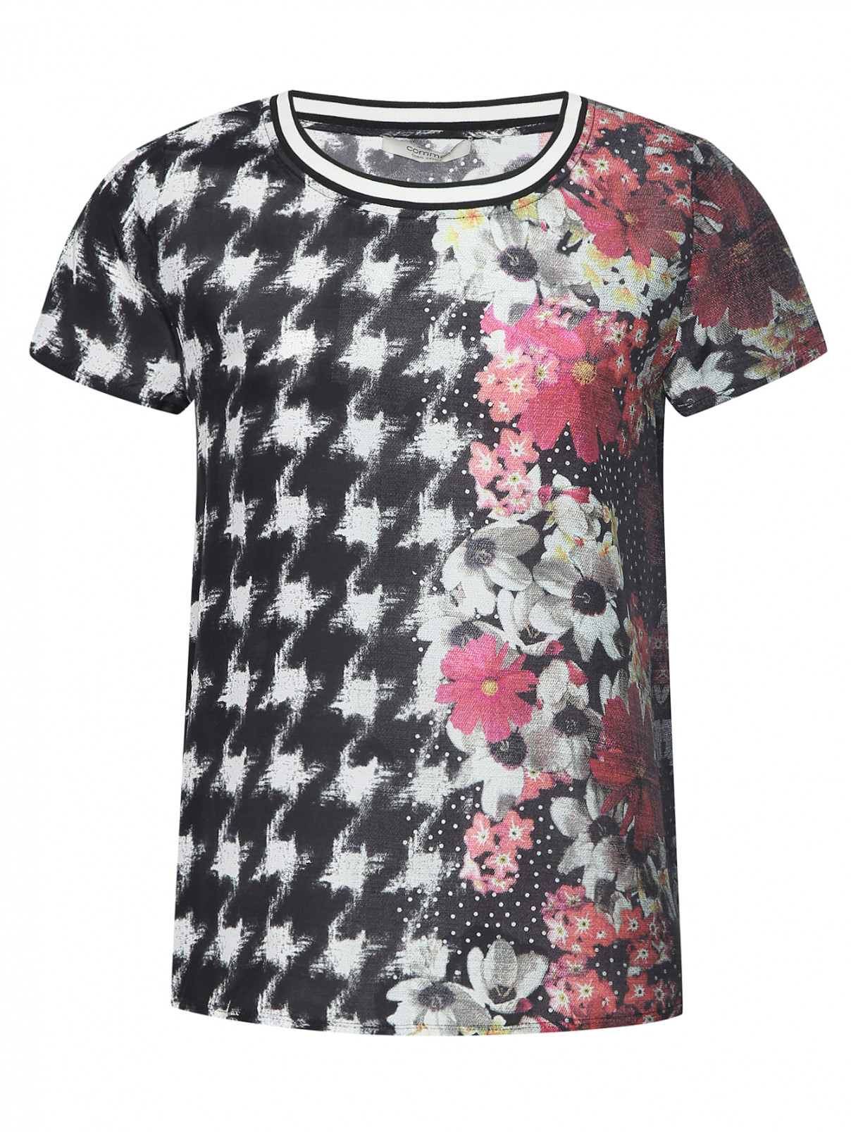 Блуза из вискозы с цветочным принтом Comma  –  Общий вид