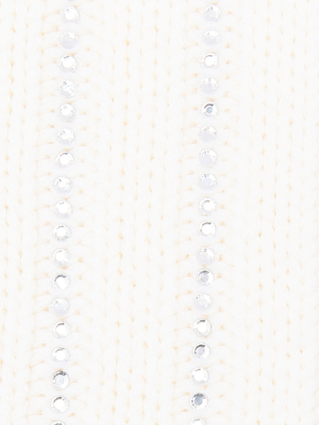 Свитер из шерсти с декором Ermanno Firenze  –  Деталь  – Цвет:  Белый