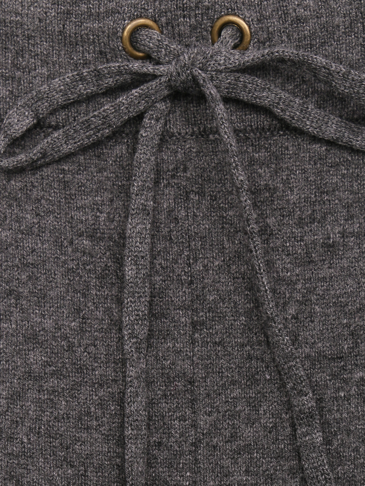 Трикотажные брюки из шерсти и кашемира на резинке Brown Allan  –  Деталь1  – Цвет:  Серый