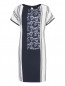 Платье-мини с узором "полоска" и декоративной отделкой из кружева Antonio Marras  –  Общий вид