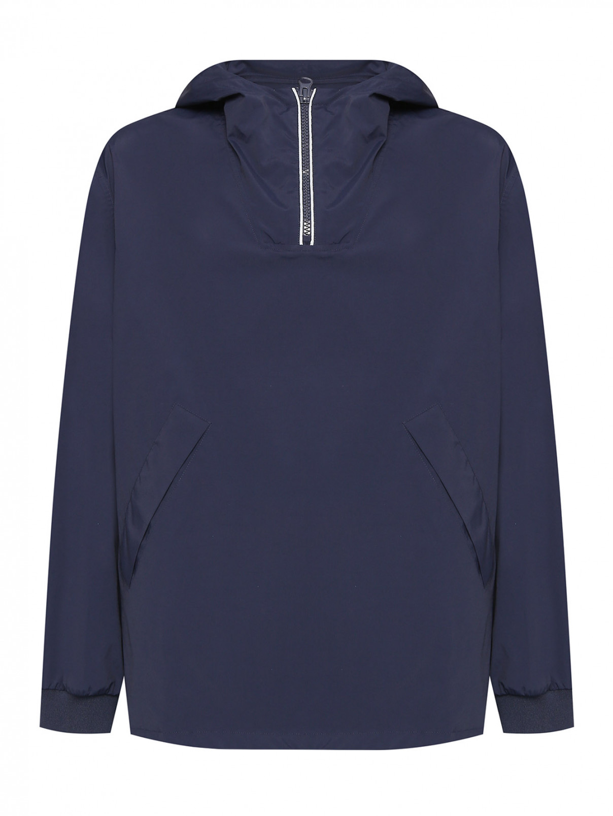 Куртка-анорак с капюшоном  и карманами Kenzo  –  Общий вид  – Цвет:  Синий
