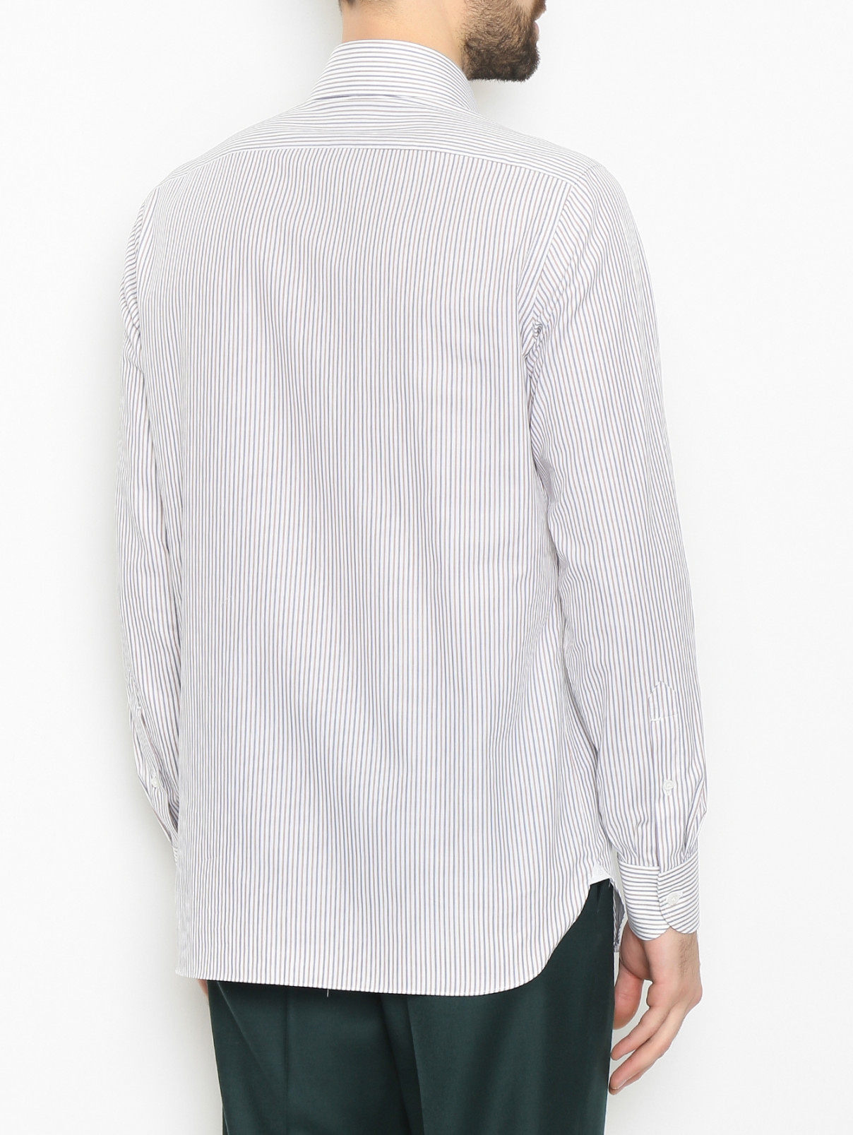 Рубашка из хлопка с узором Giampaolo  –  МодельВерхНиз1  – Цвет:  Узор