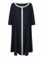 Платье свободного кроя с контрастной отделкой Marina Rinaldi  –  Общий вид