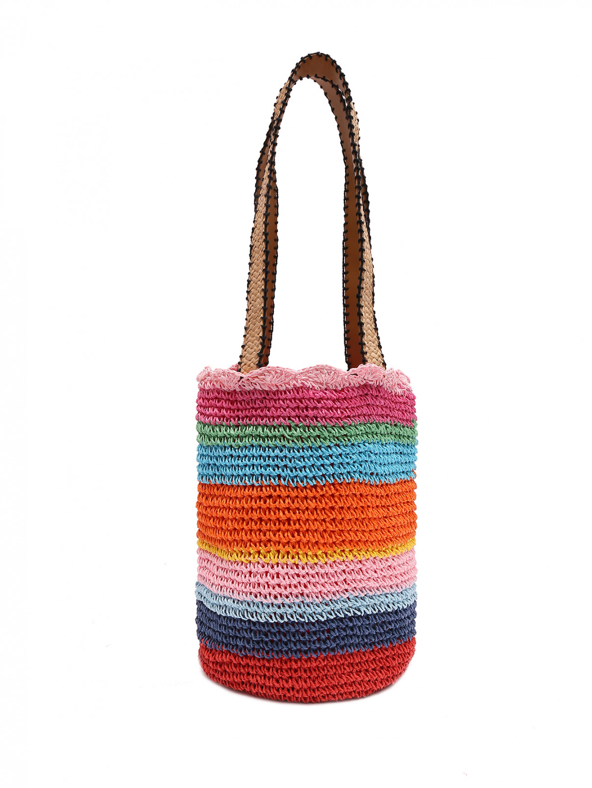 Плетеная сумка с узором Max&Co  –  Общий вид  – Цвет:  Мультиколор