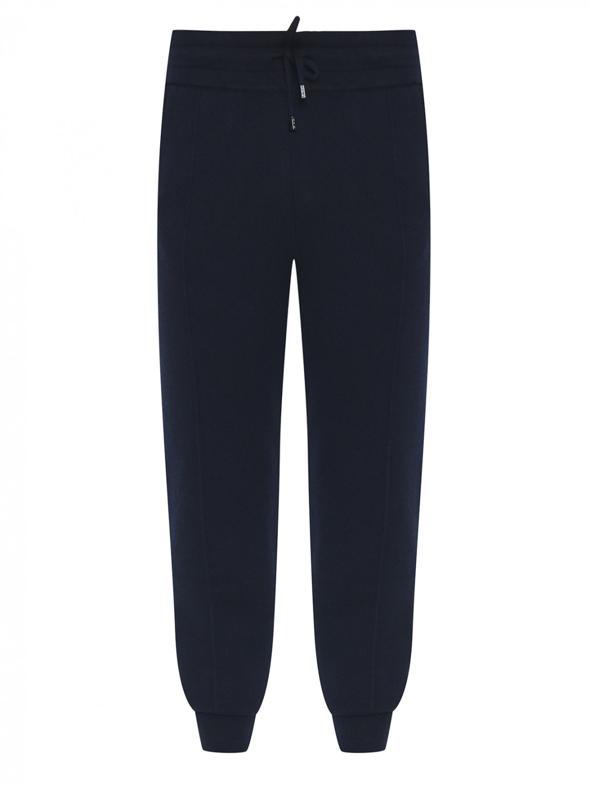 Трикотажные брюки из шерсти и кашемира с карманами Malo  –  Общий вид  – Цвет:  Синий