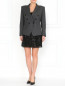 Шелковая юбка-мини с пайетками DKNY  –  Модель Общий вид