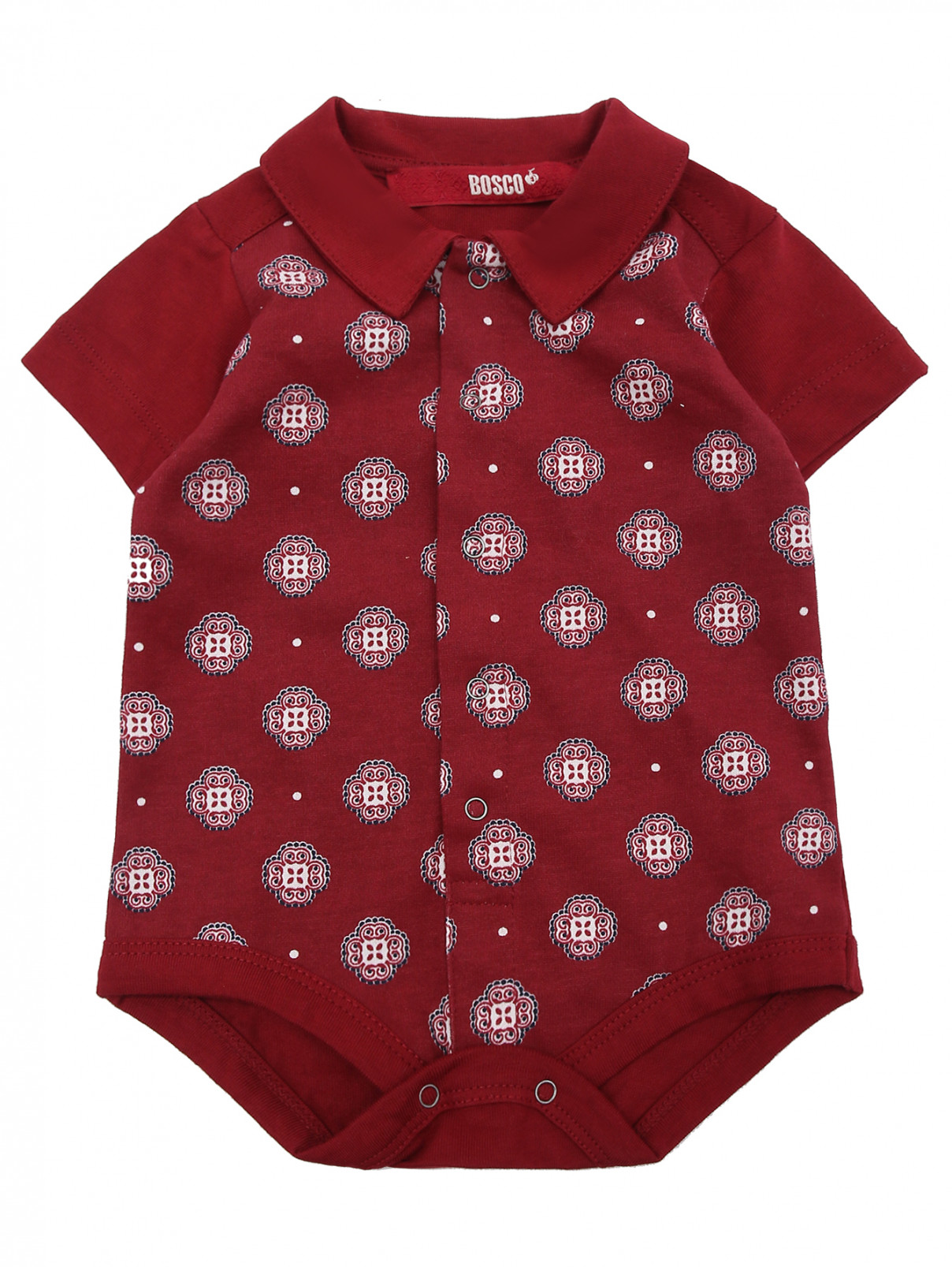 Комплект (сорочка+комбинезон) BOSCO  –  Общий вид  – Цвет:  Красный