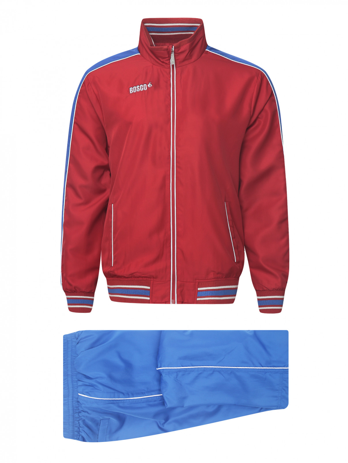 Спортивный костюм на молнии BOSCO  –  Общий вид  – Цвет:  Красный