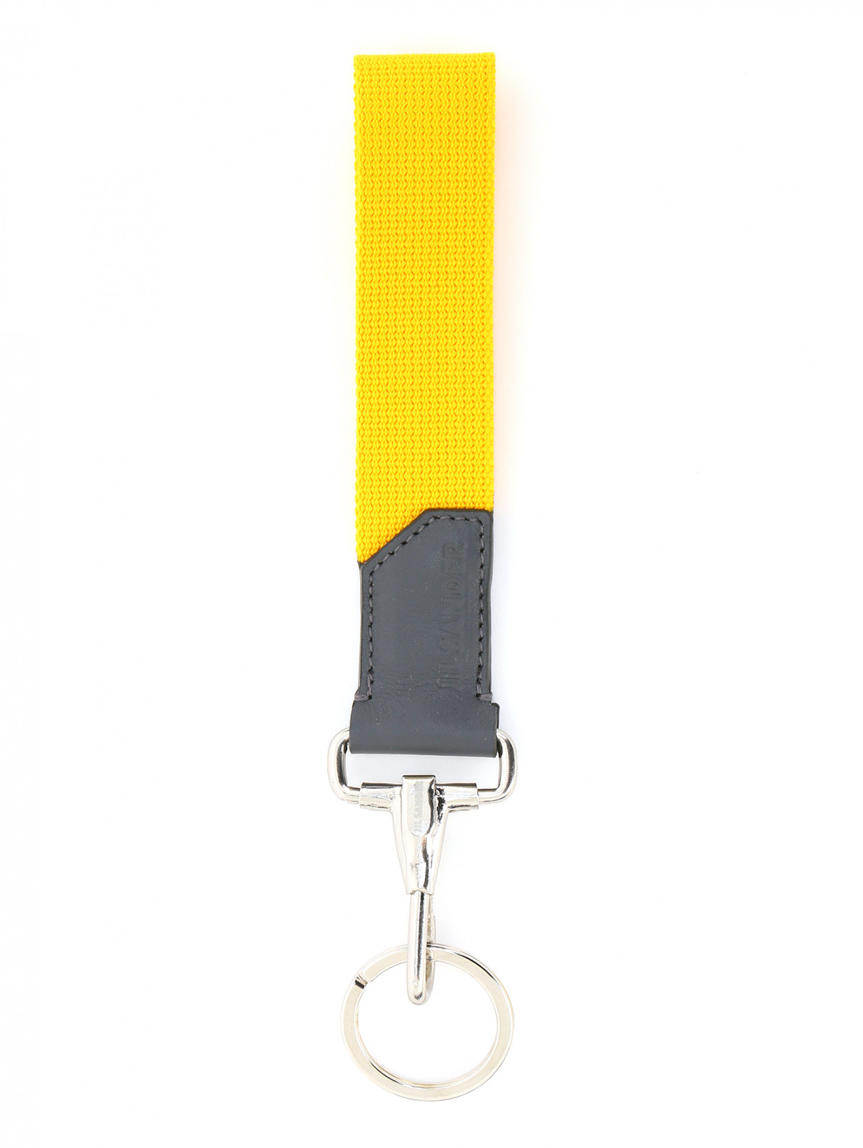 Брелок со вставкой из кожи Jil Sander  –  Общий вид  – Цвет:  Желтый