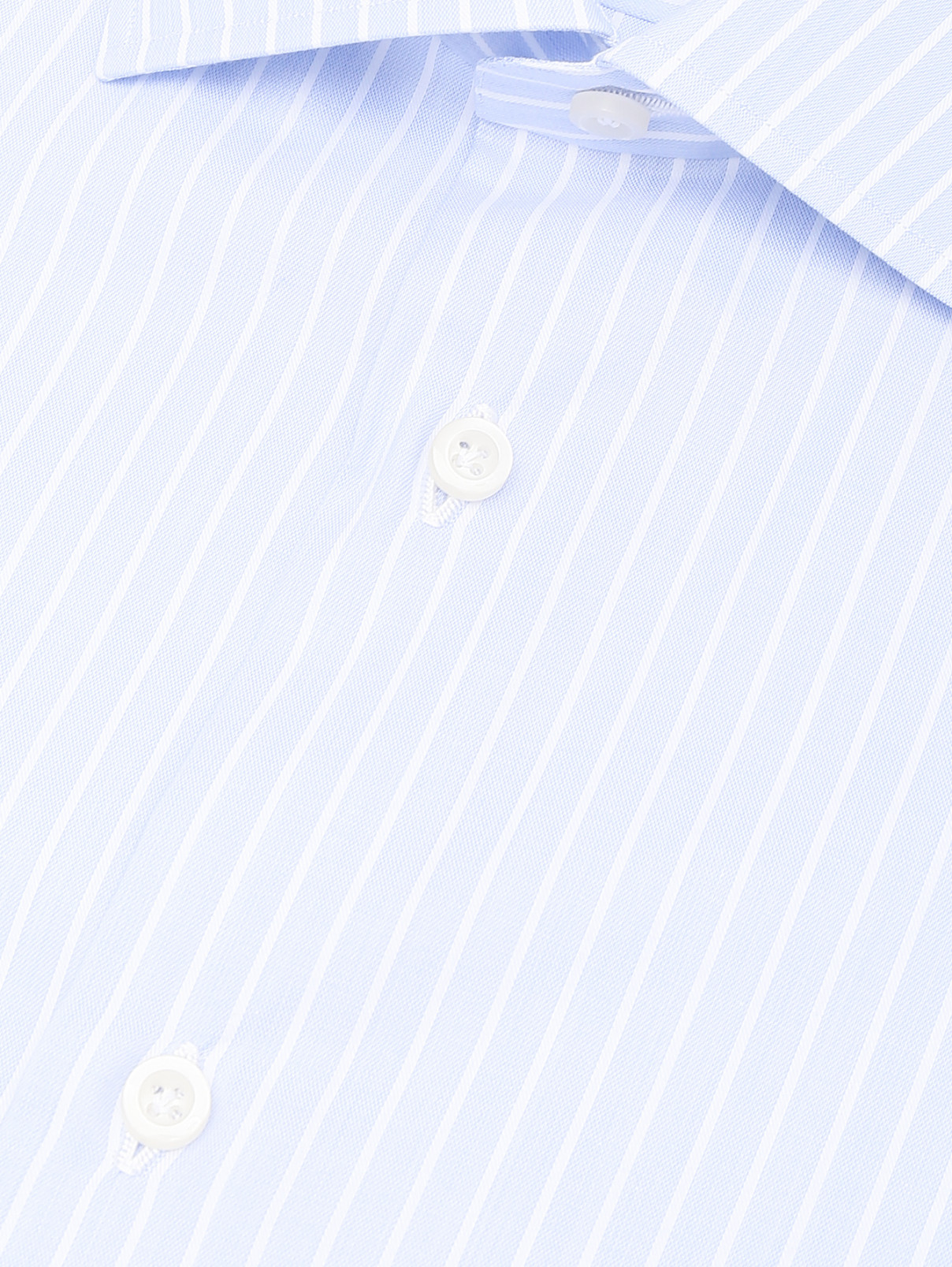 Рубашка из хлопка с узором "полоска" Giampaolo  –  Деталь  – Цвет:  Синий