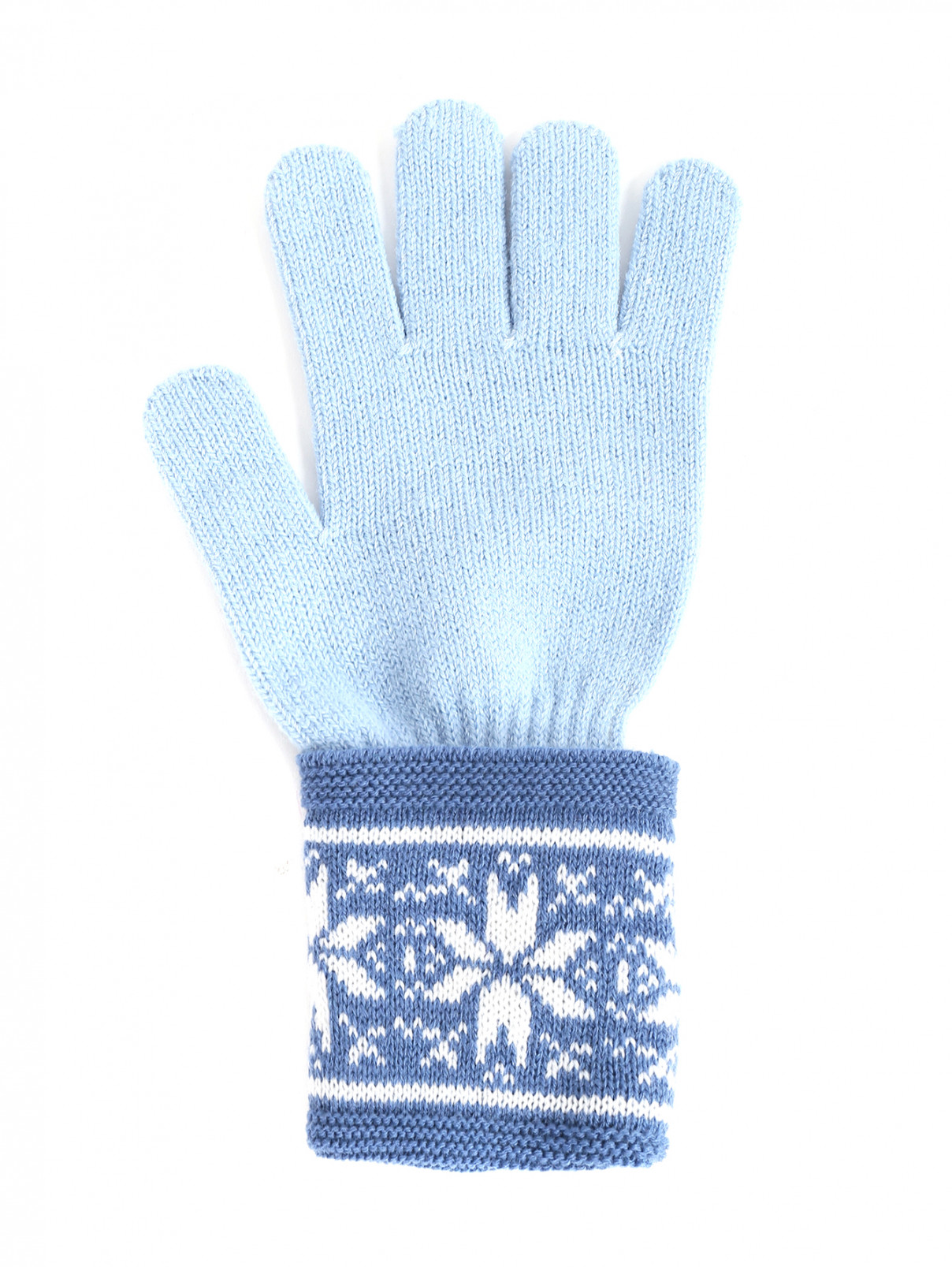 Перчатки из шерсти BOSCO  –  Обтравка1  – Цвет:  Синий