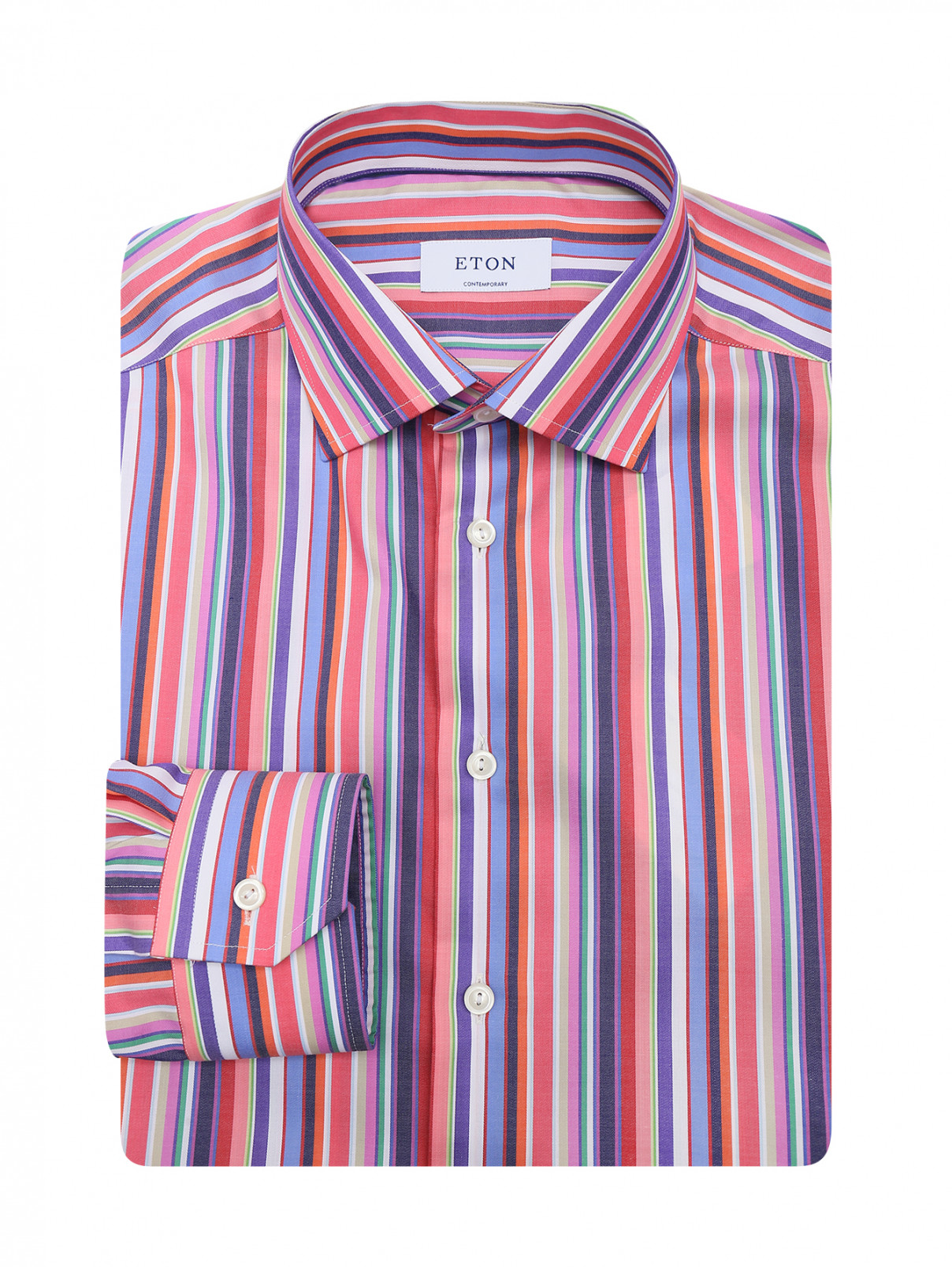 Рубашка из хлопка в полоску Eton  –  Общий вид