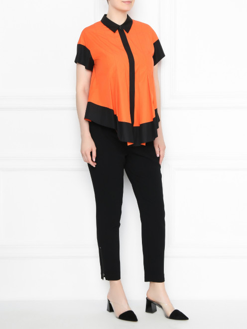 Блуза с контрастной отделкой Marina Rinaldi - МодельОбщийВид