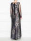 Платье макси из парчи с накидкой из сетки Marina Rinaldi  –  МодельВерхНиз1