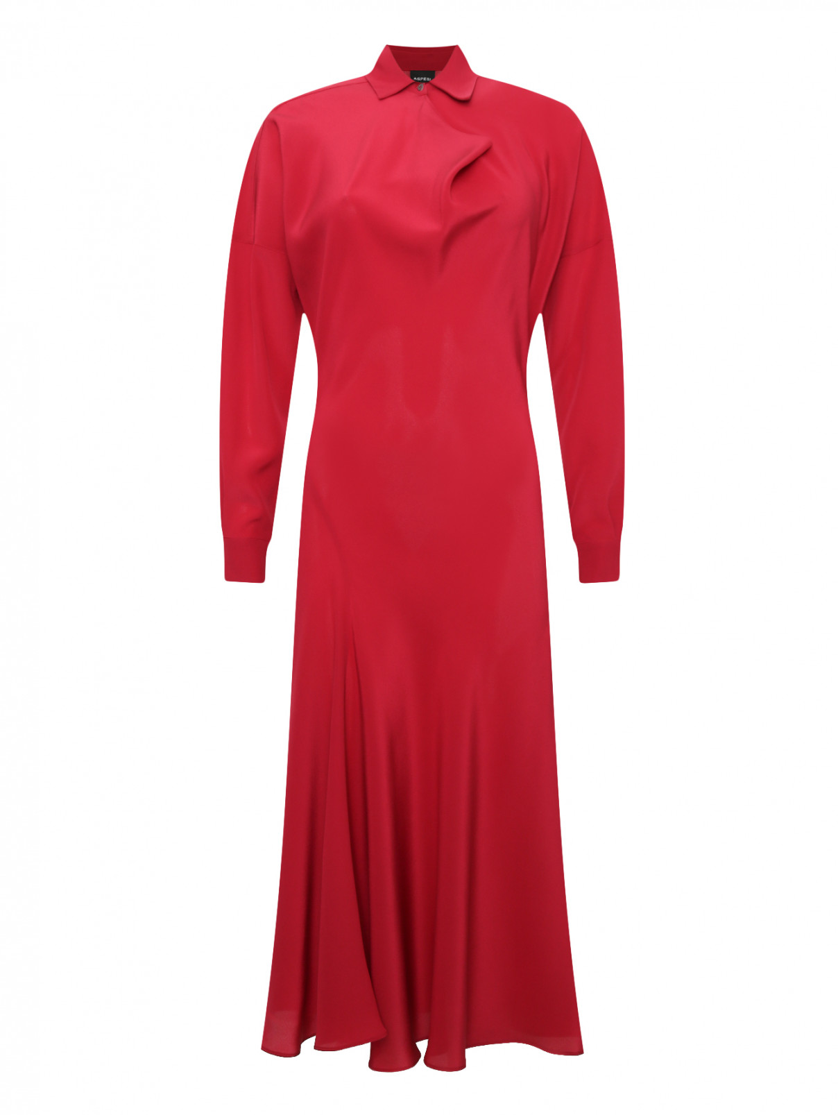 Платье из шелка Aspesi  –  Общий вид  – Цвет:  Красный