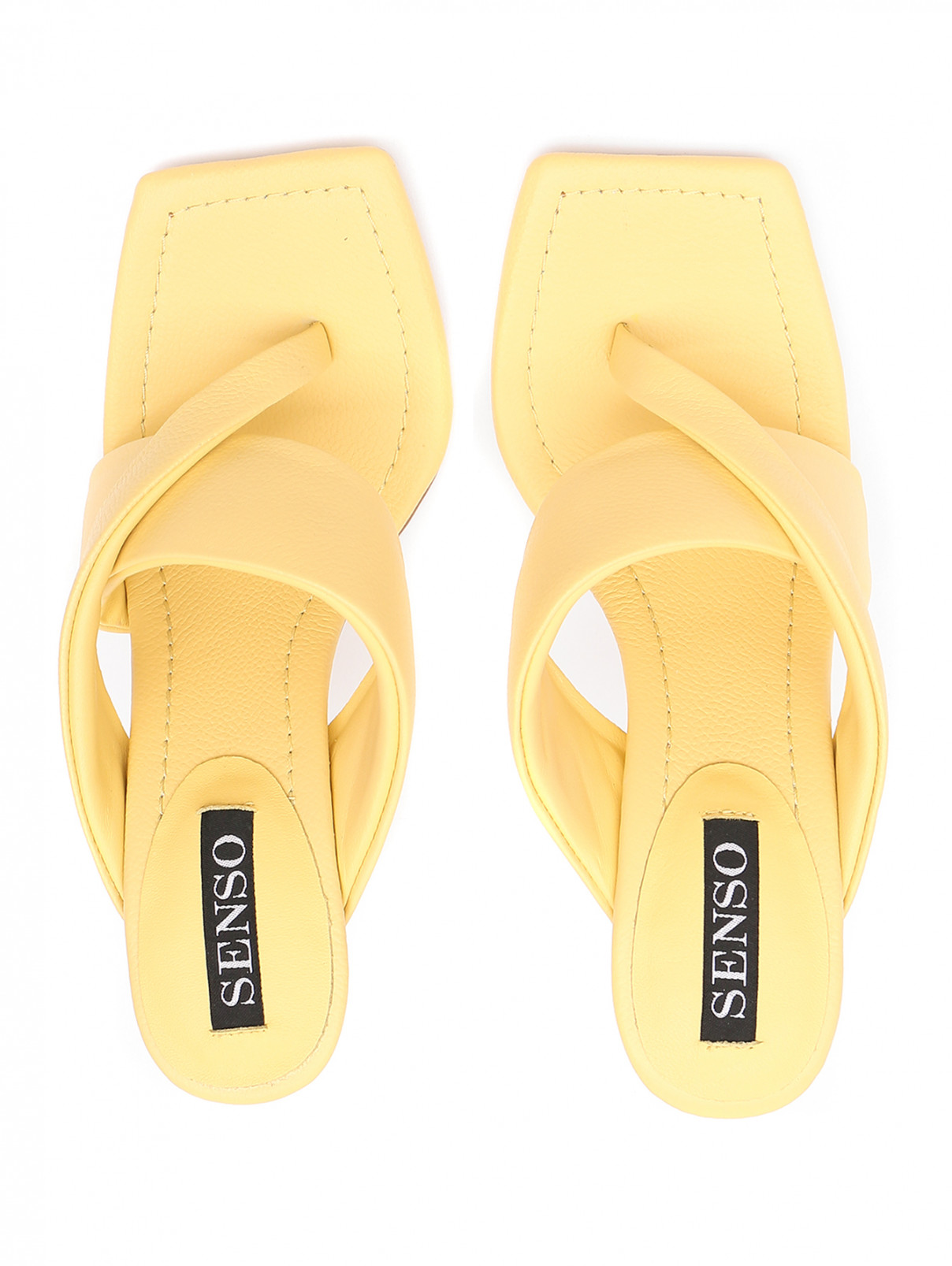 Босоножки из кожи на высоком каблуке Senso  –  Обтравка4  – Цвет:  Желтый