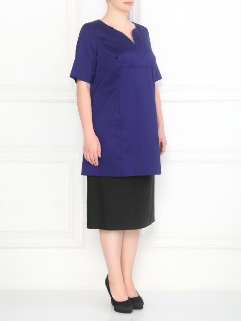 Блуза из хлопка  Marina Rinaldi - Модель Общий вид