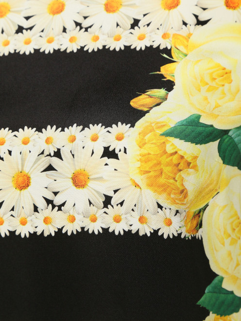 Блуза с цветочным узором из шелка - Деталь1