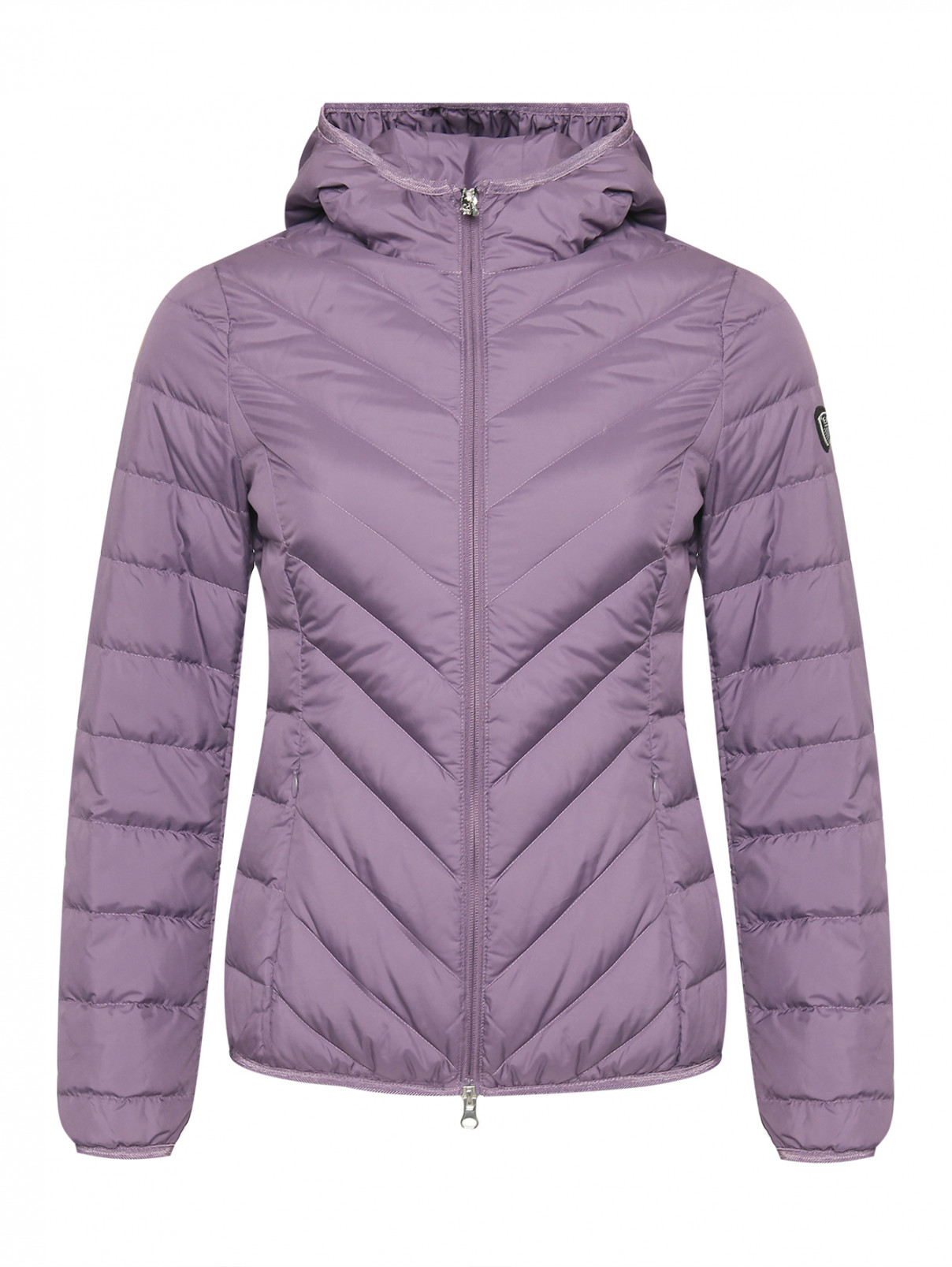 Куртка на молнии с капюшоном EA 7  –  Общий вид  – Цвет:  Фиолетовый