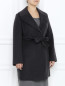 Пальто из смесовой шерсти с отложным воротником Marina Rinaldi  –  Модель Верх-Низ