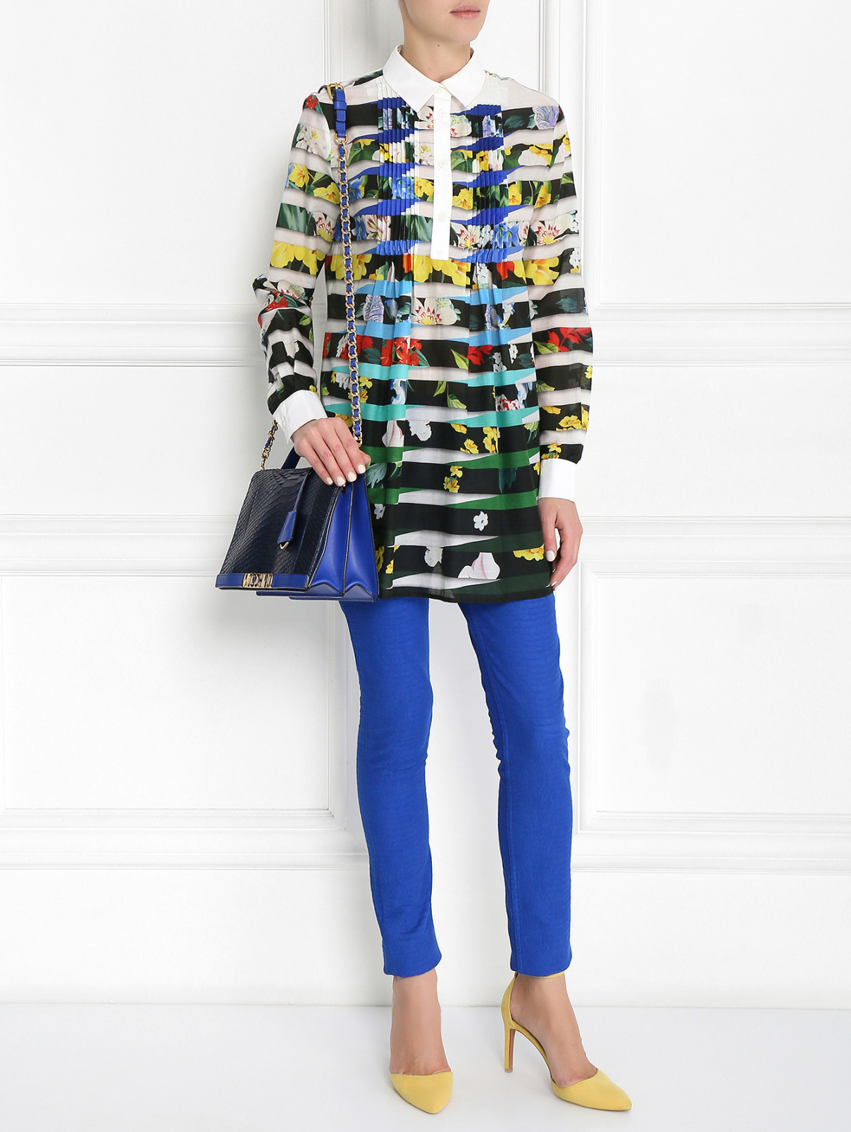 Удлиненная блуза свободного кроя Mary Katrantzou  –  Модель Общий вид  – Цвет:  Мультиколор