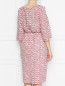 Платье из хлопка и льна с рисунком Marina Rinaldi  –  МодельВерхНиз1