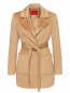 Укороченное пальто из шерсти с поясом Max&Co  –  Общий вид