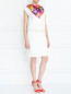 Платье из хлопка прямого кроя с декоративным поясом Moschino Cheap&Chic  –  Модель Общий вид