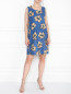Платье из хлопка с цветочным узором Marina Rinaldi  –  МодельОбщийВид