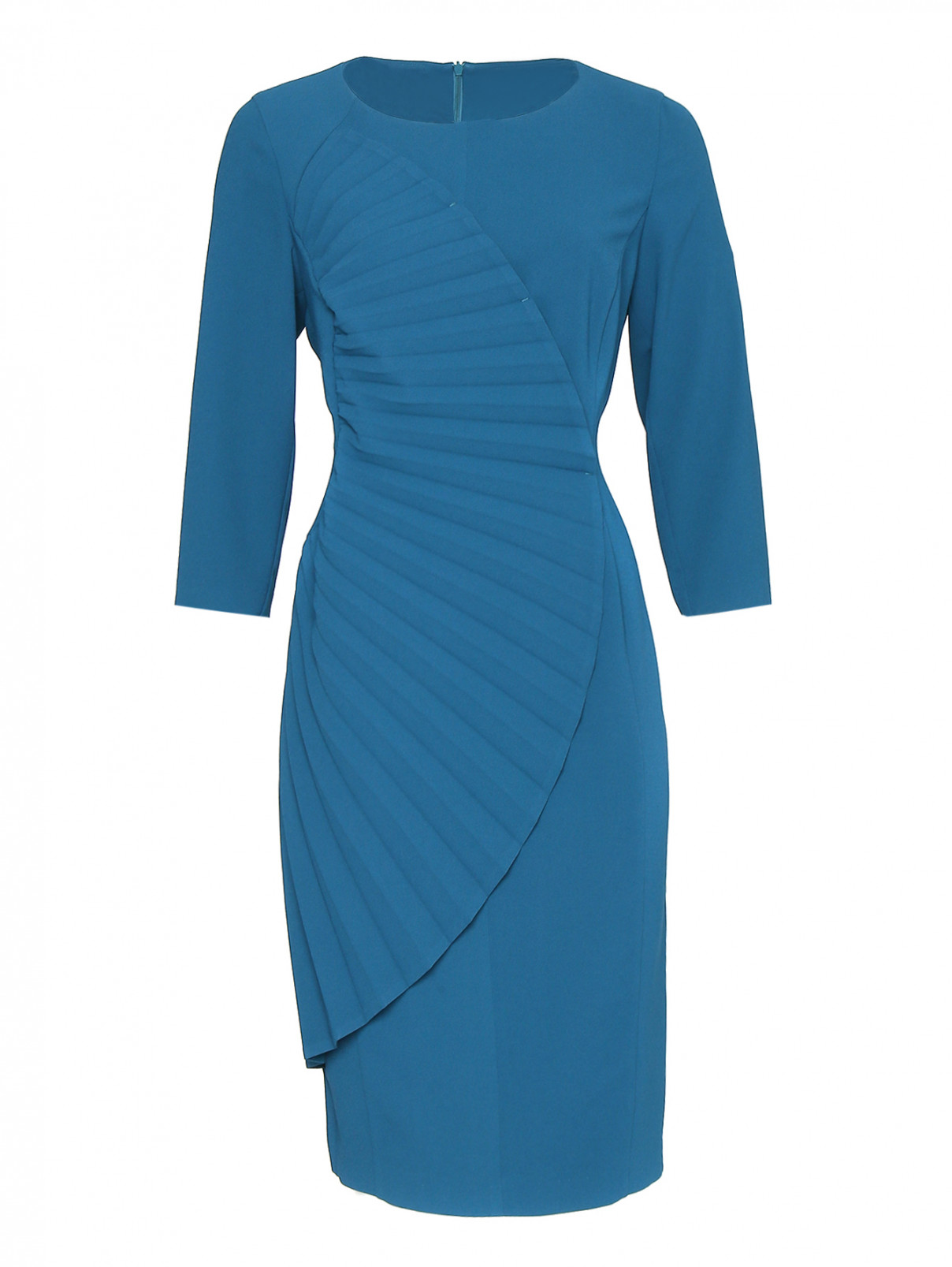 Платье-миди с плиссировкой Marina Rinaldi  –  Общий вид  – Цвет:  Зеленый