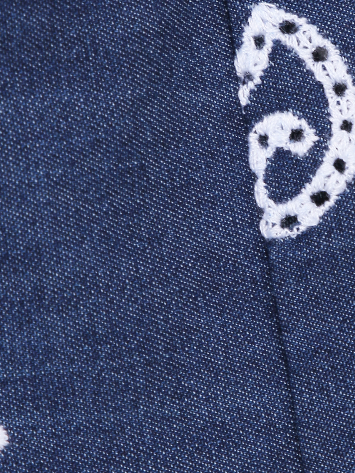 Шорты-бермуды с вышивкой Ermanno Scervino Junior  –  Деталь  – Цвет:  Синий